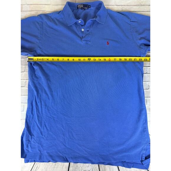 Men's POLO RALPH LAUREN Blue Cotton Polo Shirt Size XL - Picture 5 of 5